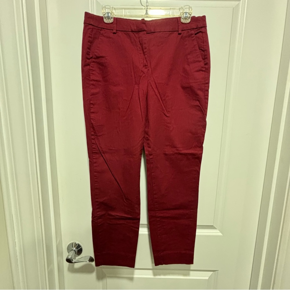 J crew red chinos cropped size 10